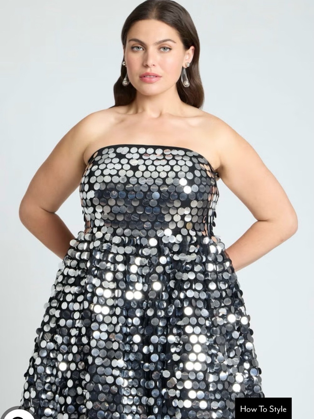 Eloquii Paillette Dress With Big Skirt - Picture 3 of 7
